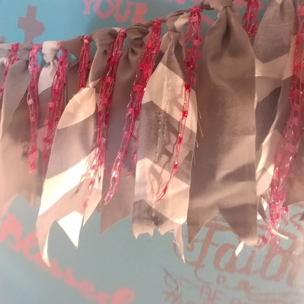 Chevron Handmade Fabric Banner